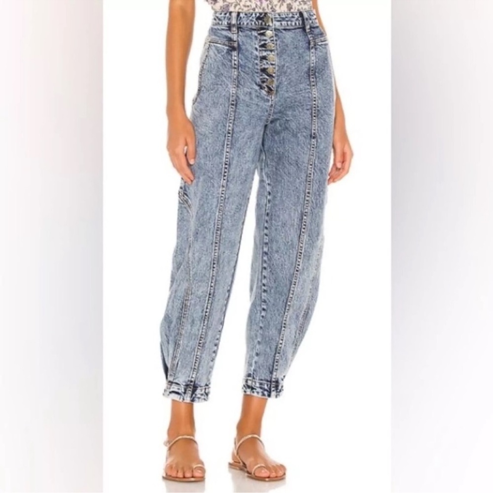 Ulla Johnson Brodie Barrel Acid Wash Jeans - Picture 4 of 16